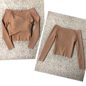 ZARA Sexy Off The Shoulder Crop Top